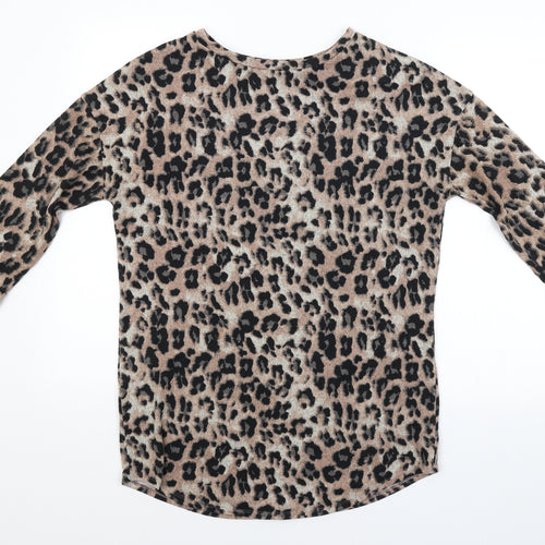 F&F Womens Multicoloured Animal Print  Pullover Jumper Size 10