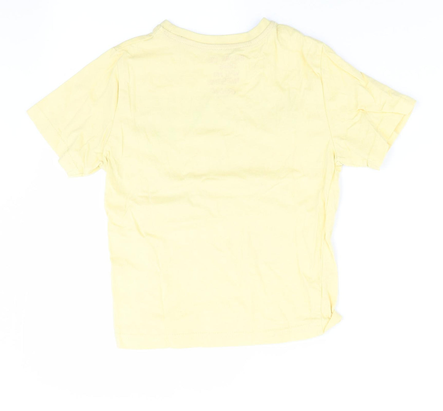 Rebel Boys Yellow   Basic T-Shirt Size 5-6 Years  - Before me there was no awesome