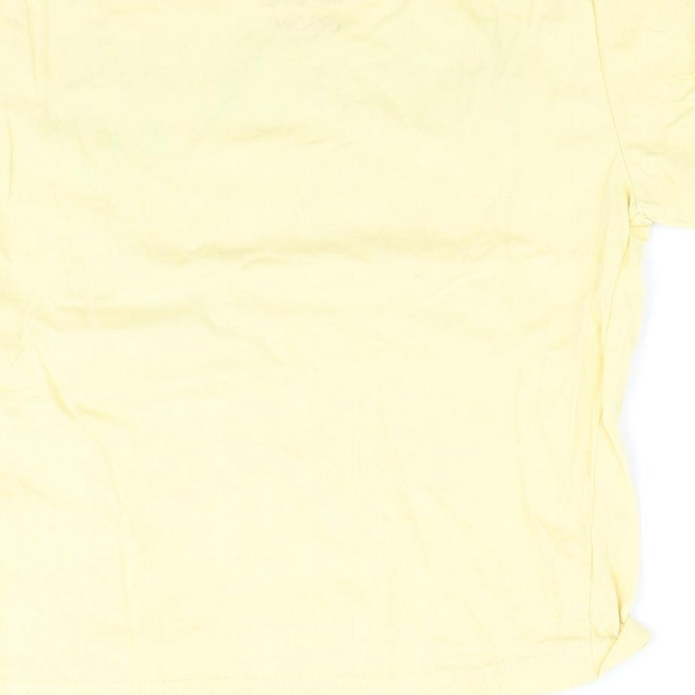 Rebel Boys Yellow   Basic T-Shirt Size 5-6 Years  - Before me there was no awesome