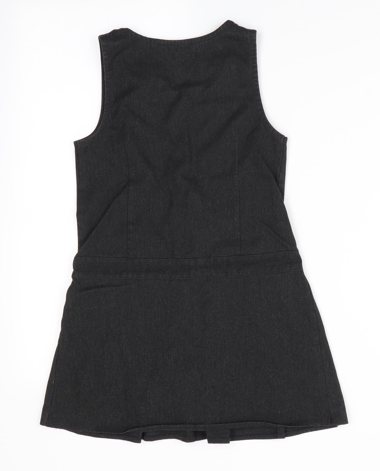 Florence and Fred Girls Grey   Pinafore/Dungaree Dress  Size 5-6 Years  - School wear