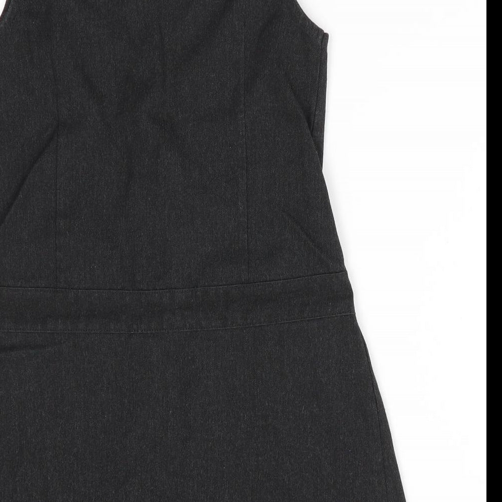 Florence and Fred Girls Grey   Pinafore/Dungaree Dress  Size 5-6 Years  - School wear