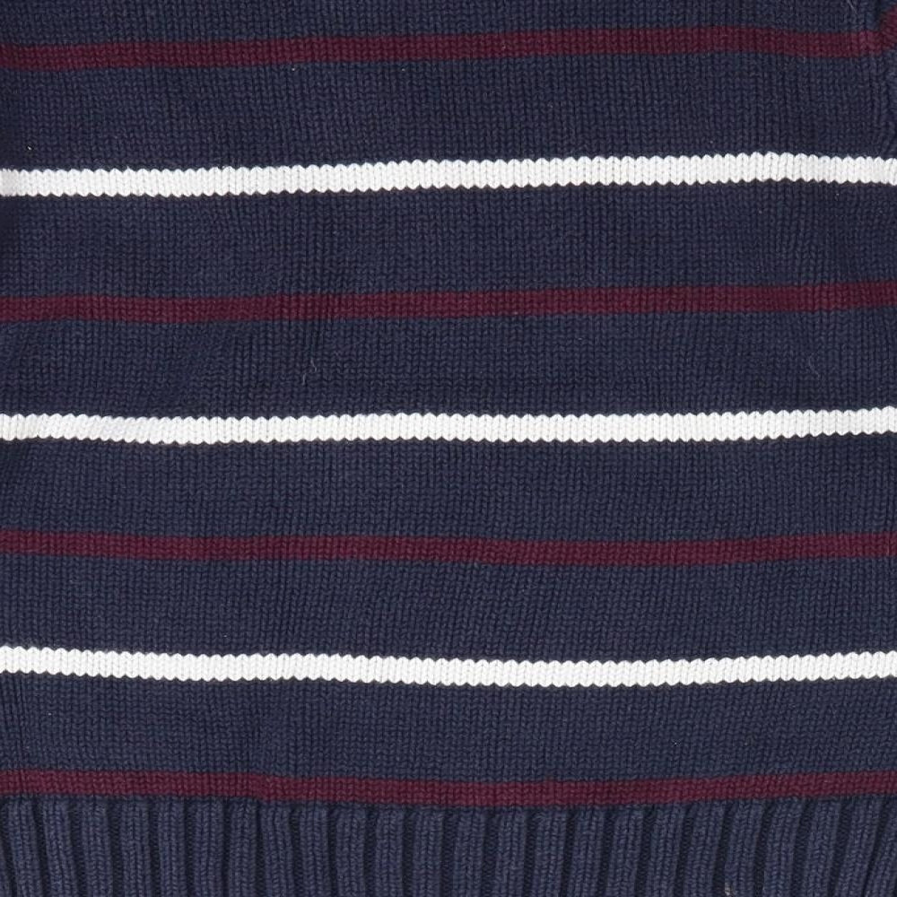 Polo Ralph Lauren Boys Blue Striped  Pullover Jumper Size 6 Years