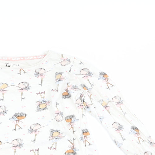TU Girls Ivory Geometric   Pyjama Set Size 5-6 Years  - Fairies print