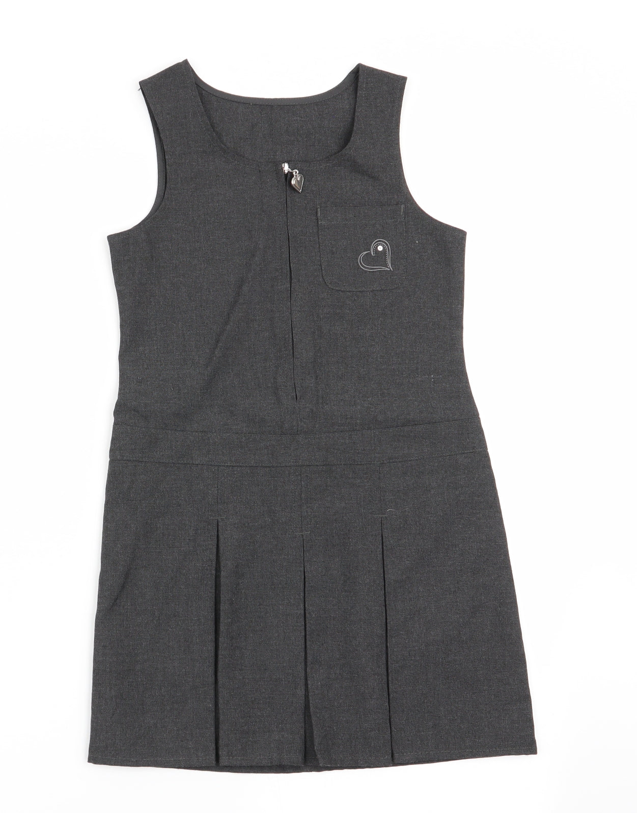 Nutmeg Girls Grey   Pinafore/Dungaree Dress  Size 4-5 Years
