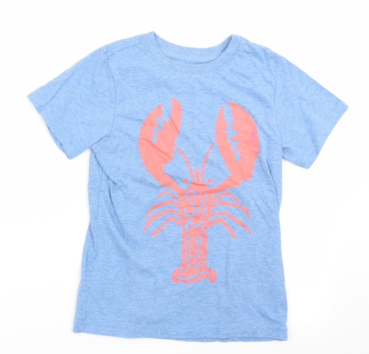 H&M Boys Blue Animal Print  Basic T-Shirt Size 5-6 Years  - Scorpion