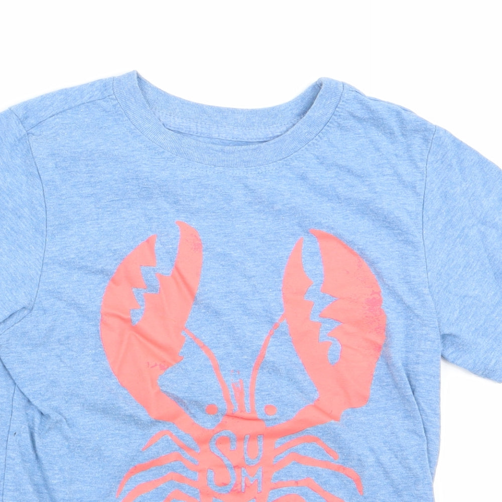 H&M Boys Blue Animal Print  Basic T-Shirt Size 5-6 Years  - Scorpion