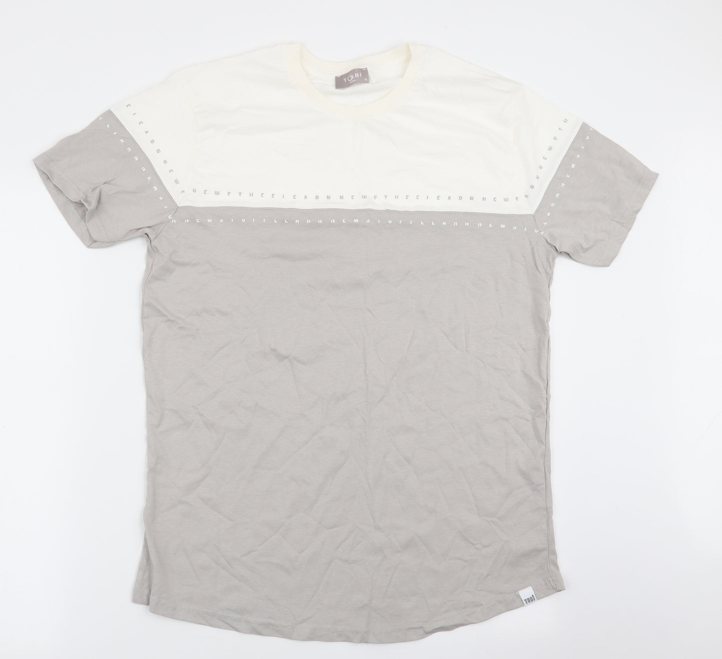 Tobi Men Mens Grey    T-Shirt Size XL