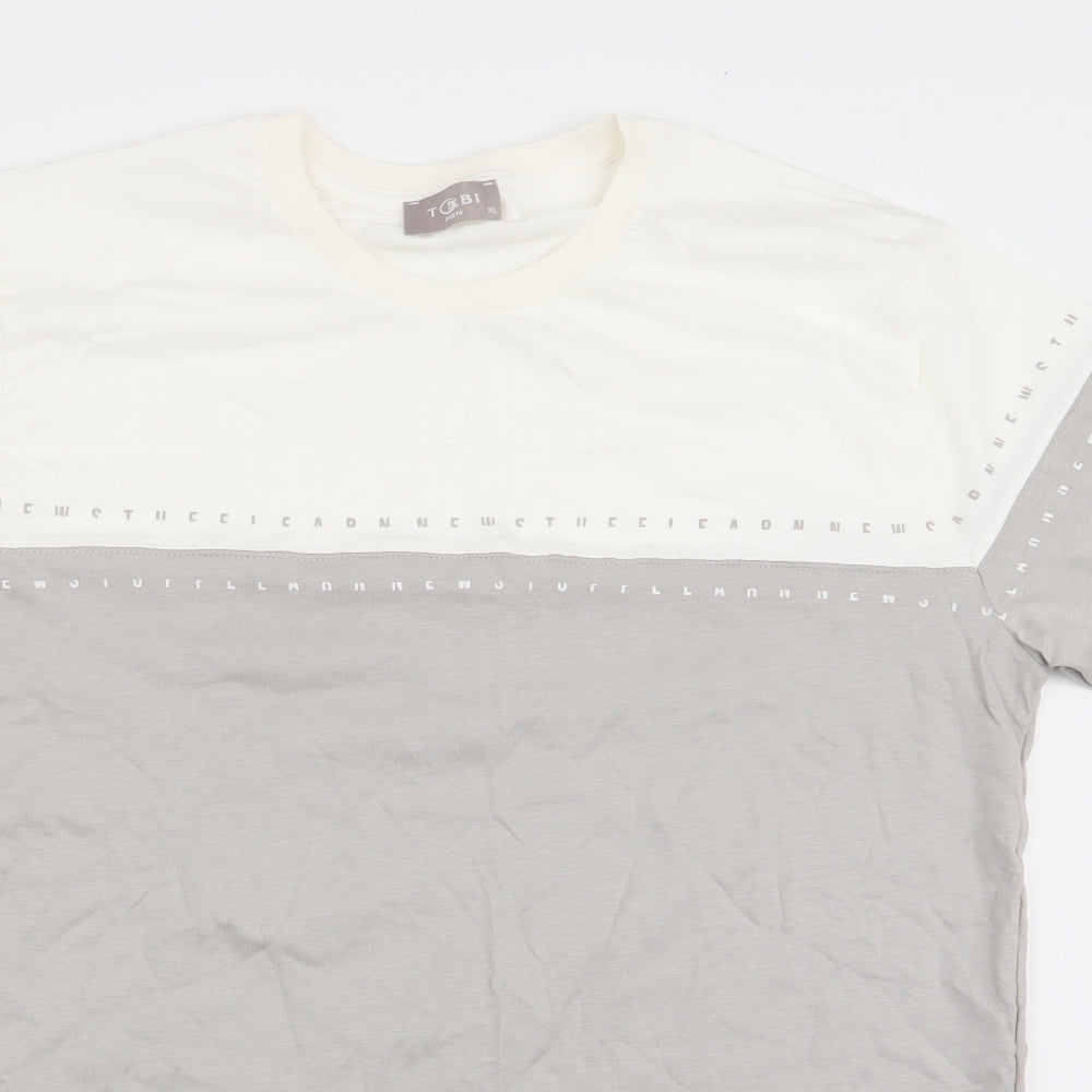 Tobi Men Mens Grey    T-Shirt Size XL