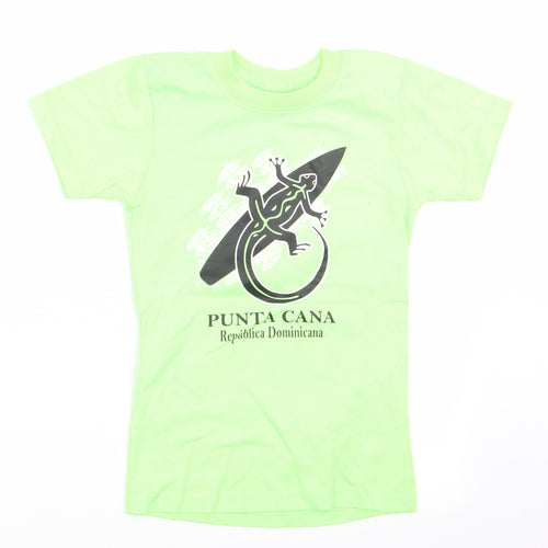 Asemar Boys Green Animal Print  Basic T-Shirt Size 4 Years  - Punta Cana