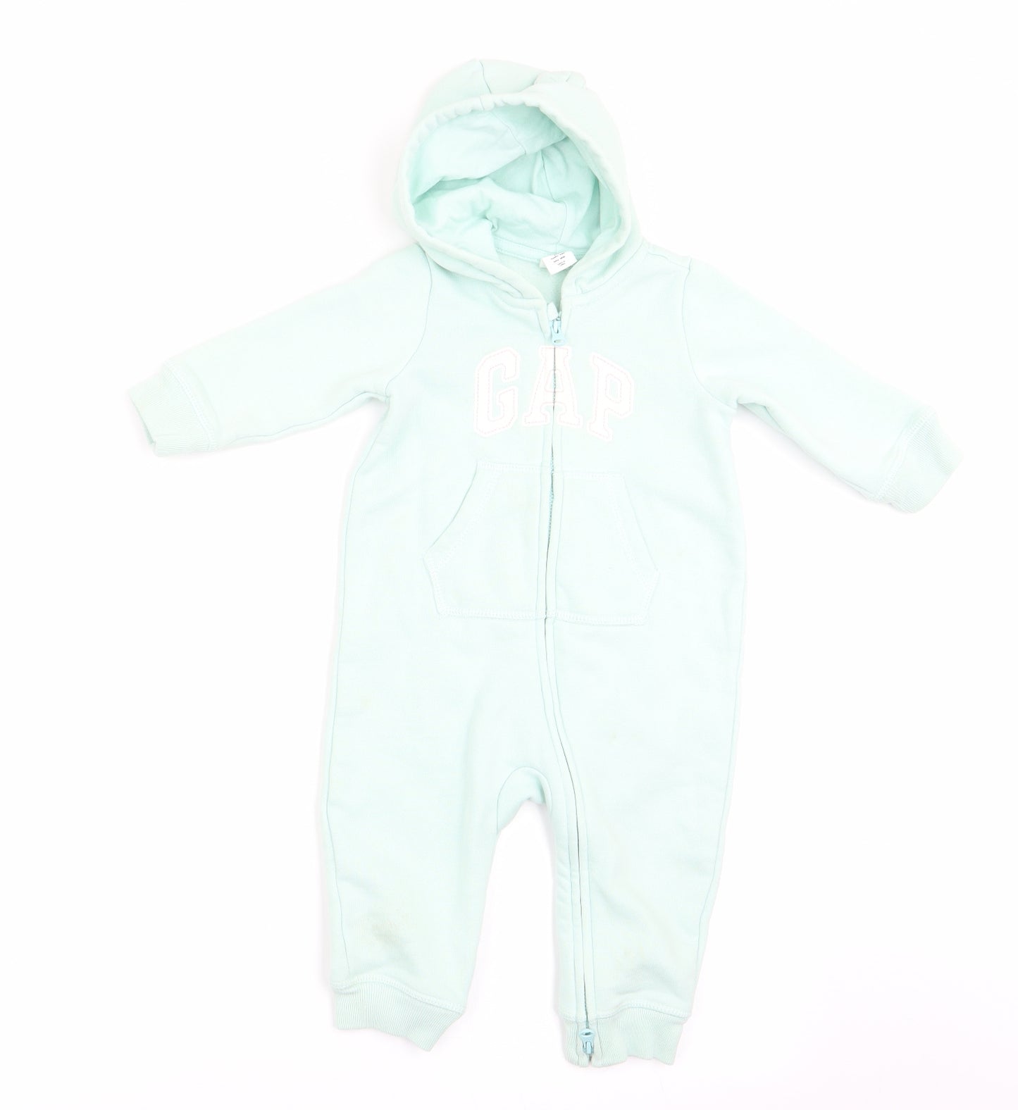 Gap Girls Green   Romper One-Piece Size 6-9 Months  - Hooded Full Zip