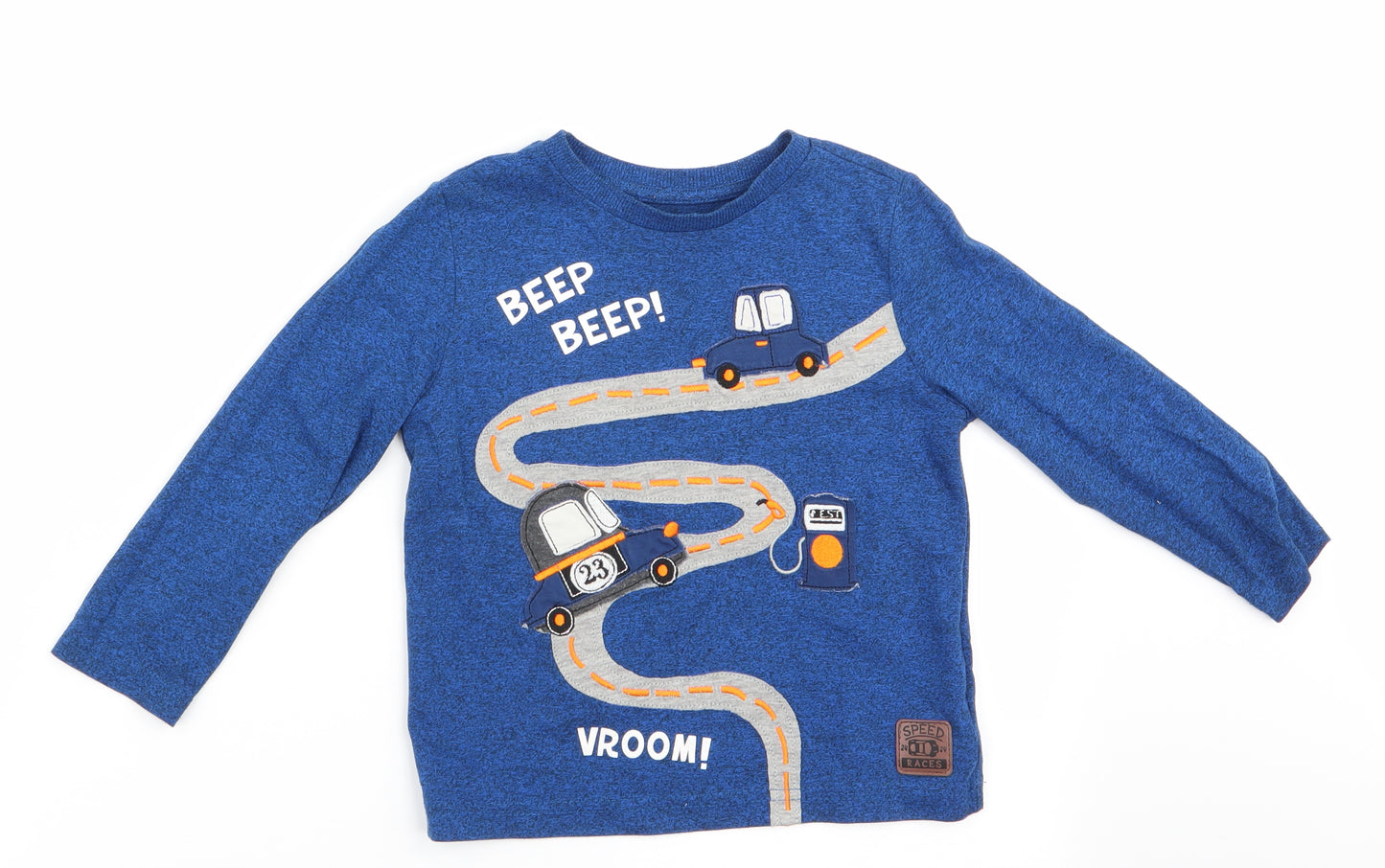 Florence and Fred Boys Blue   Basic Casual Size 3-4 Years  - Racing cars
