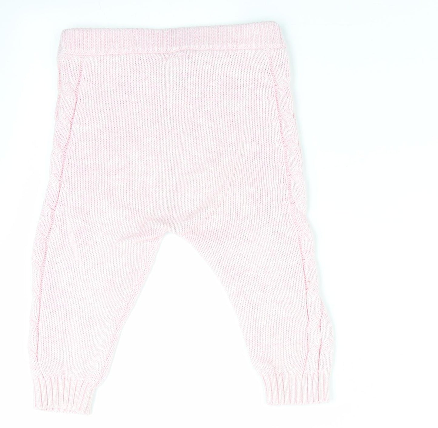 River Island Girls Pink   Jogger Leggings Size 12-18 Months  - Cable knit