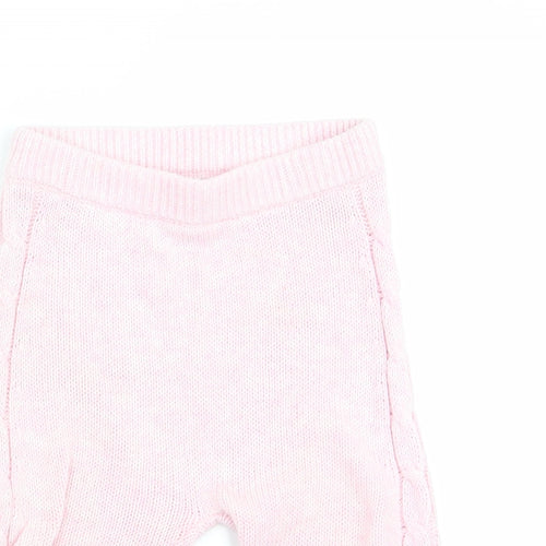 River Island Girls Pink   Jogger Leggings Size 12-18 Months  - Cable knit