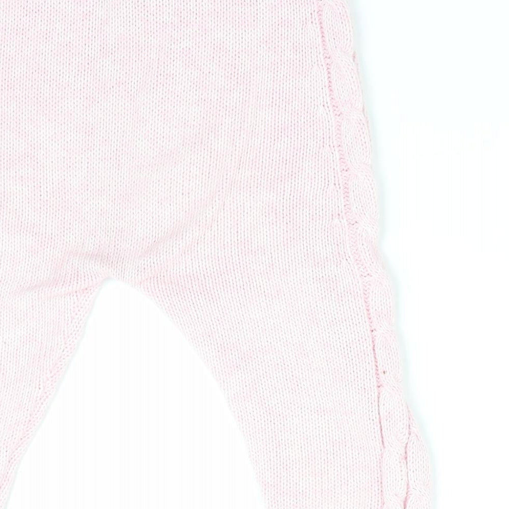 River Island Girls Pink   Jogger Leggings Size 12-18 Months  - Cable knit