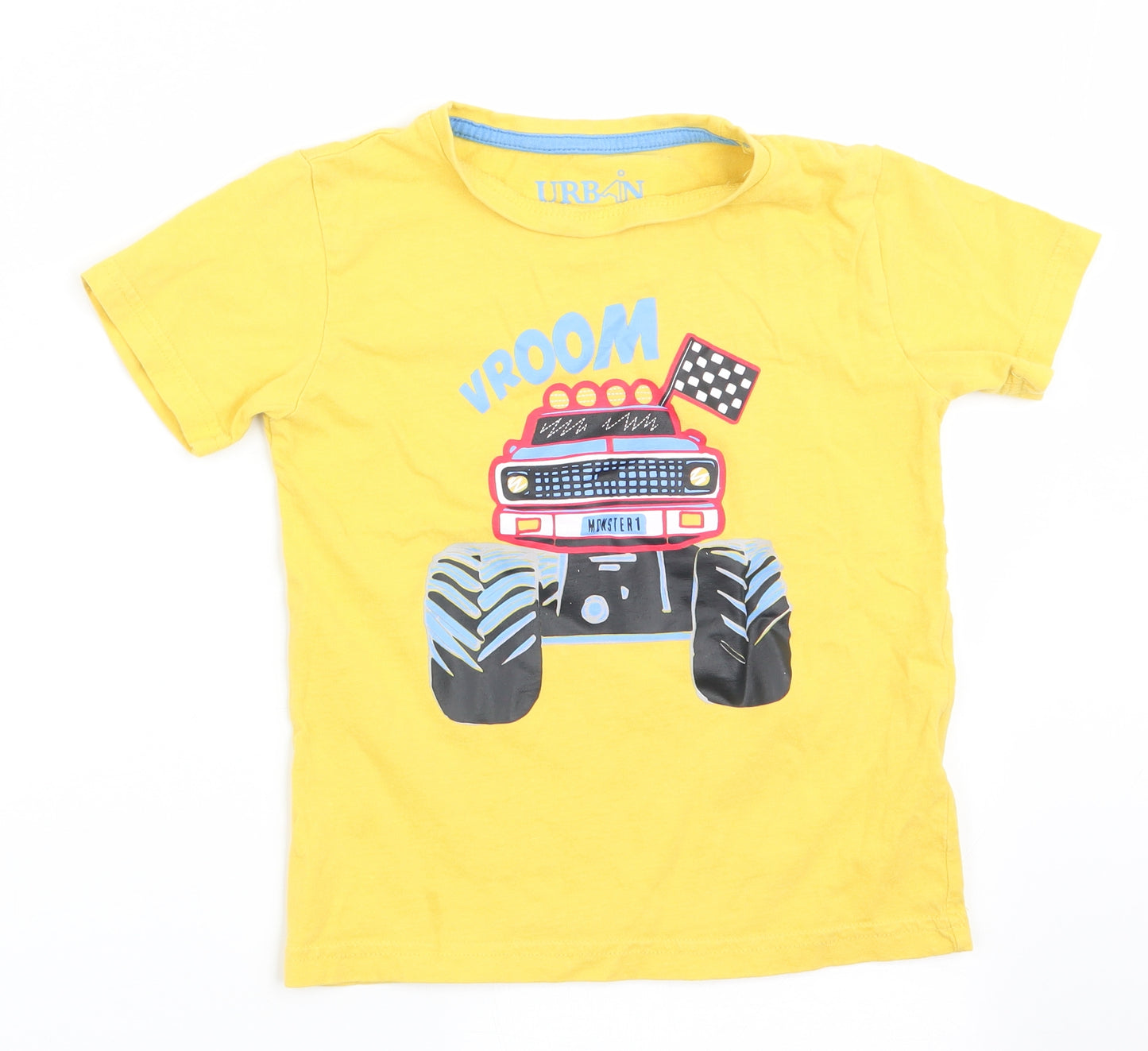 Urban Rascals Boys Yellow   Basic T-Shirt Size 4-5 Years  - Monster Truck