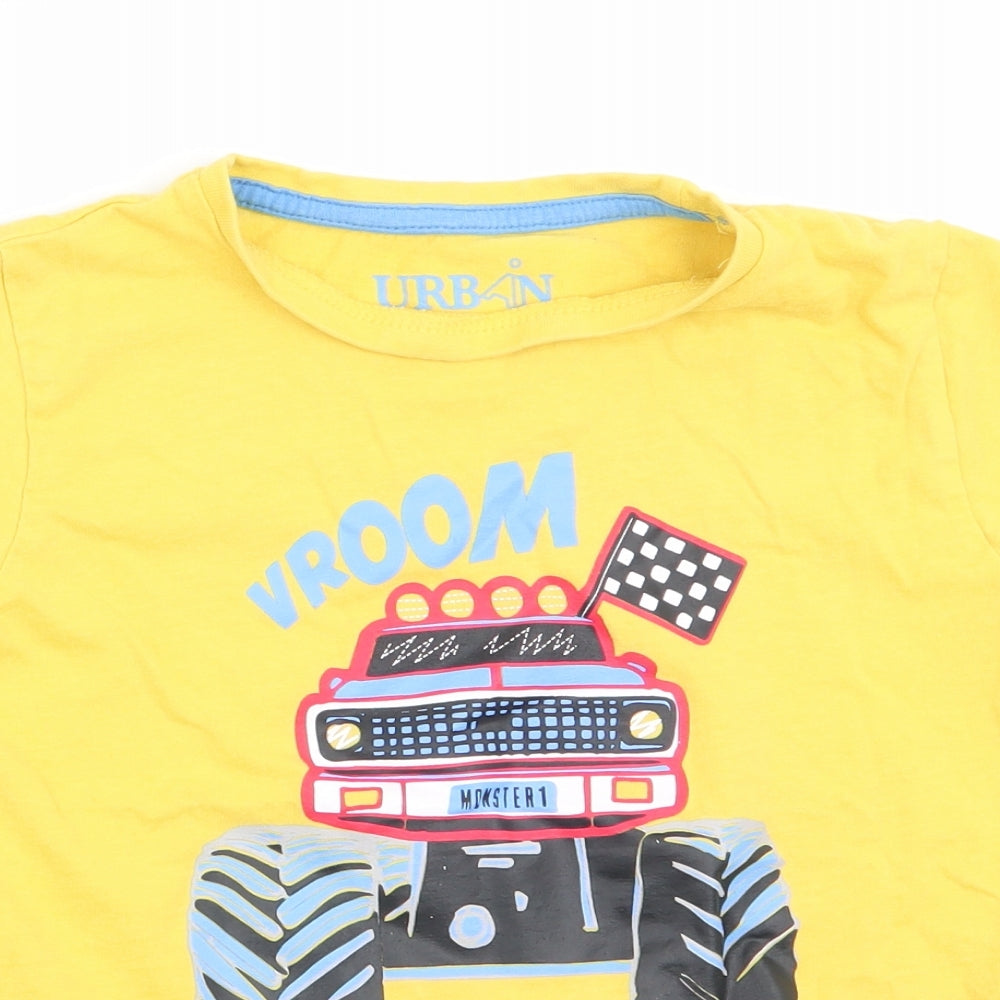 Urban Rascals Boys Yellow   Basic T-Shirt Size 4-5 Years  - Monster Truck