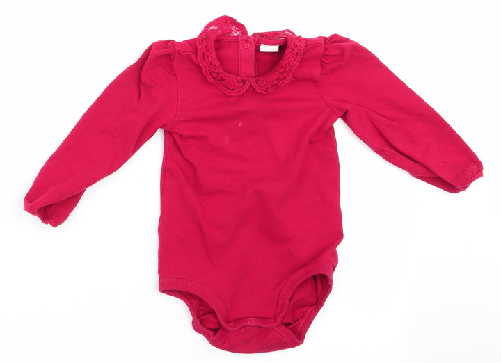 H&M Girls Red   Leotard One-Piece Size 18 Months  - Lace Trim