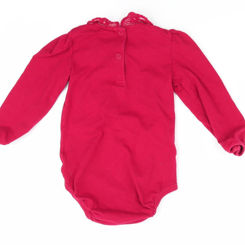 H&M Girls Red   Leotard One-Piece Size 18 Months  - Lace Trim