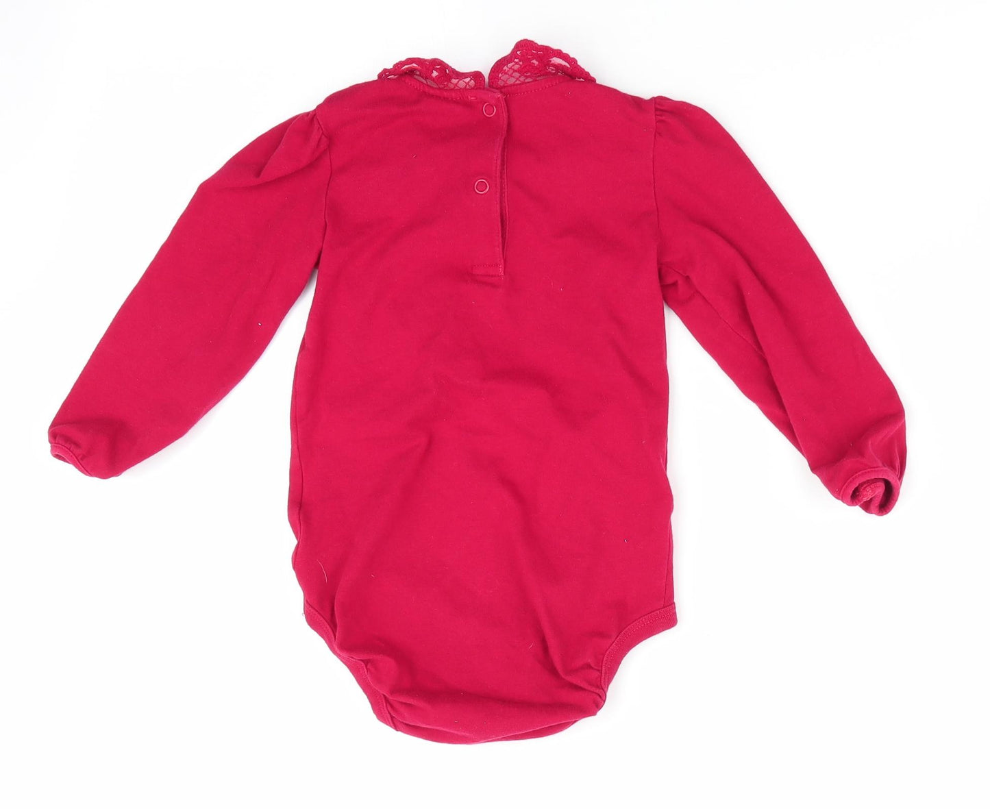 H&M Girls Red   Leotard One-Piece Size 18 Months  - Lace Trim