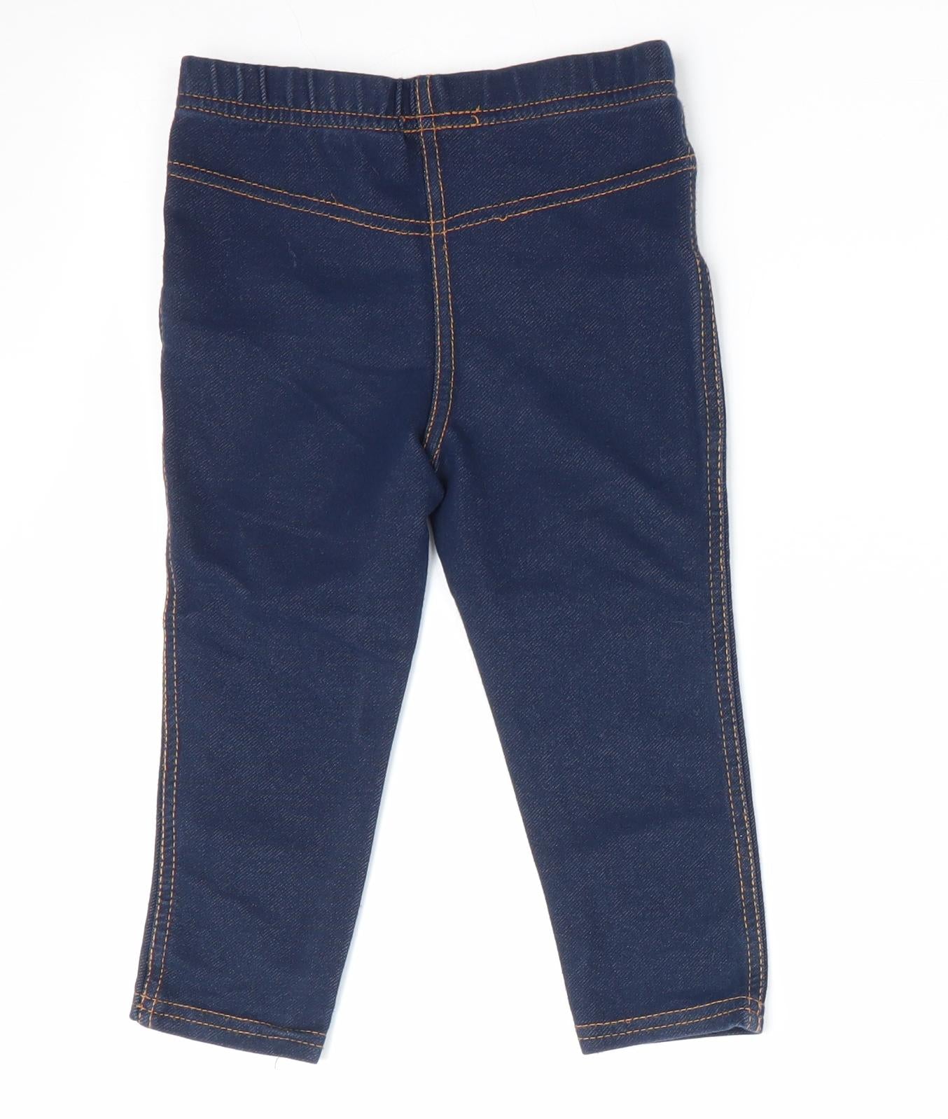 Young Dimension Girls Blue   Jogger Leggings Size 12-18 Months  - Denim Look Legging