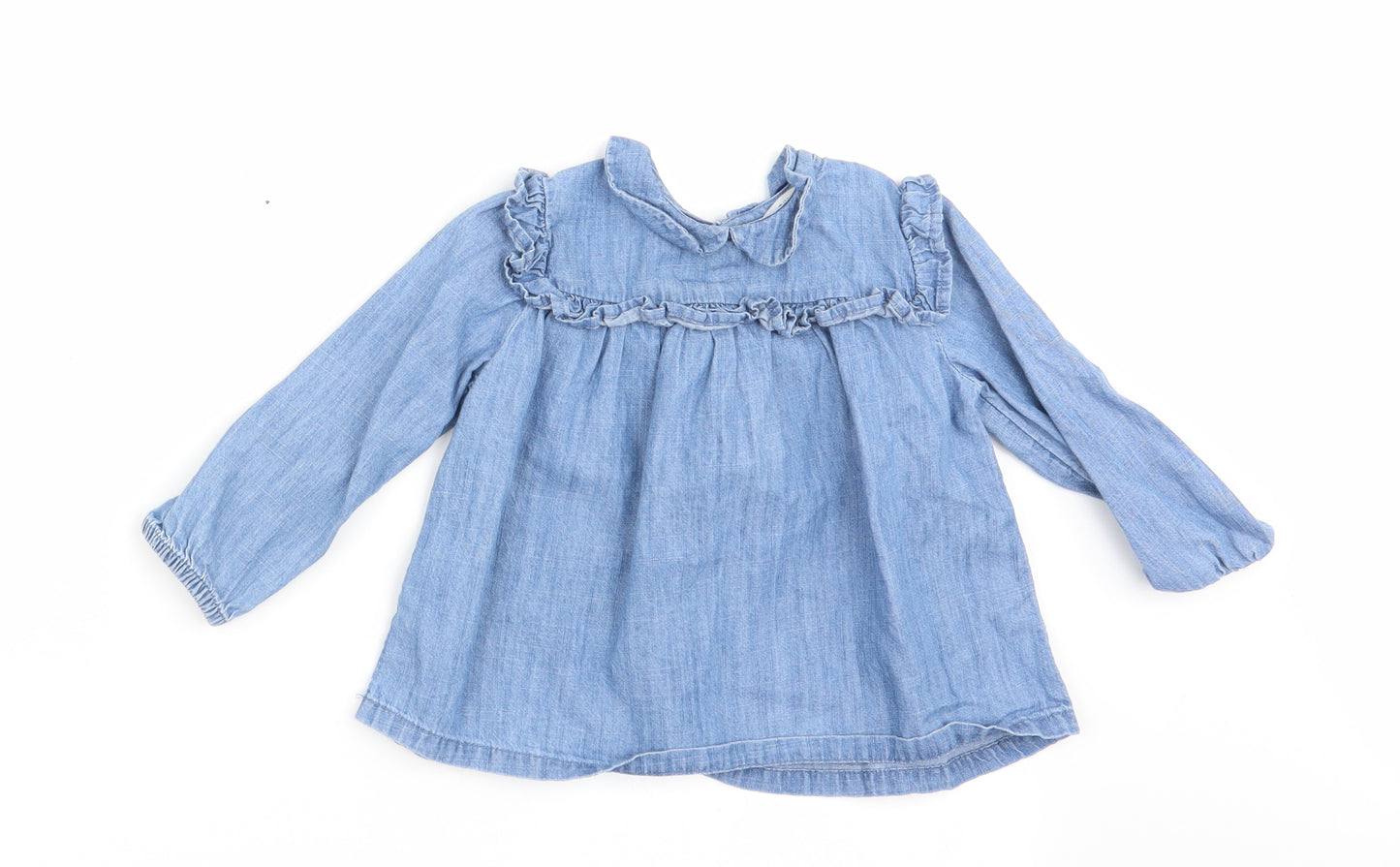 Primark Girls Blue   A-Line  Size 9-12 Months  - Denim Dress