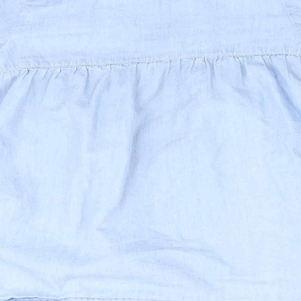 Evie Angel Girls Blue   Fit & Flare  Size 12-18 Months  - Very soft Denim look