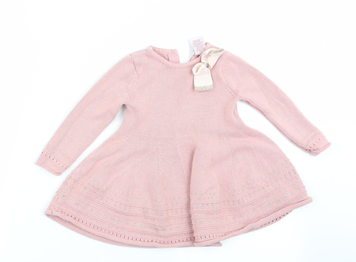 Catherine Malandrino Girls Pink   Fit & Flare  Size 9-12 Months  - Jumper Dress