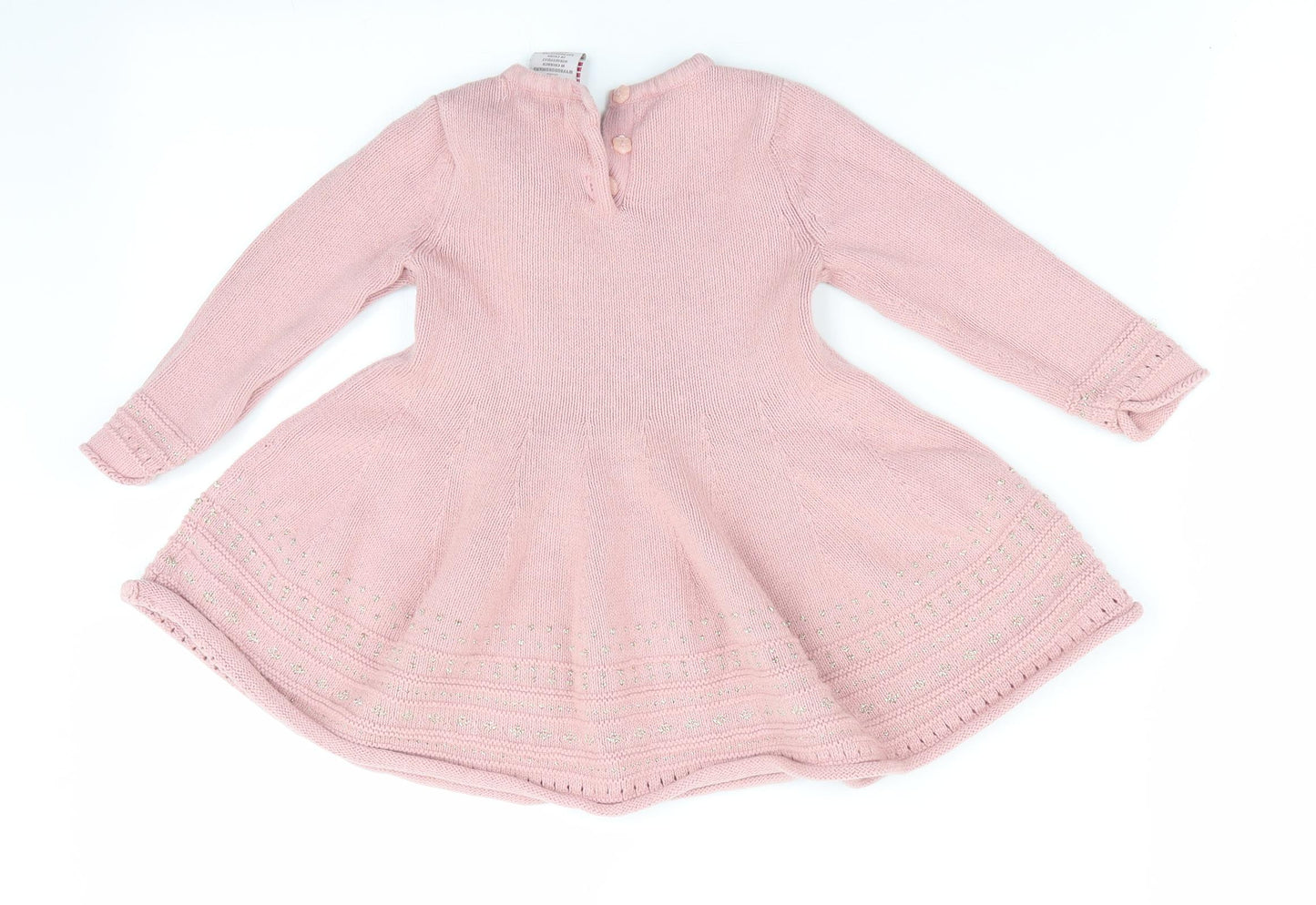 Catherine Malandrino Girls Pink   Fit & Flare  Size 9-12 Months  - Jumper Dress