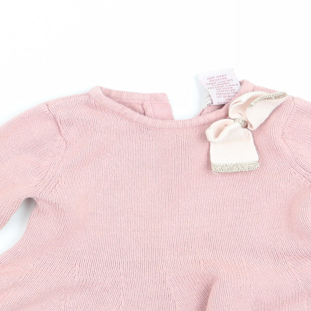 Catherine Malandrino Girls Pink   Fit & Flare  Size 9-12 Months  - Jumper Dress
