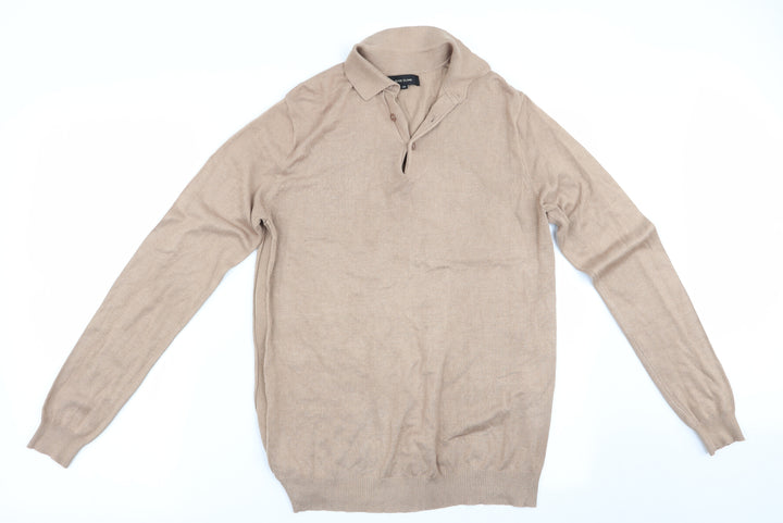 River Island Mens Beige Pullover Jumper Size XS