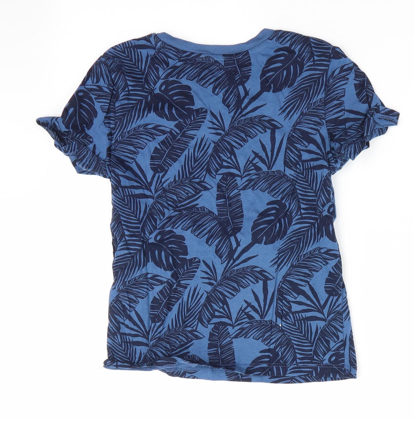 H&M Boys Blue Floral  Basic T-Shirt Size 4-5 Years  - South Beack
