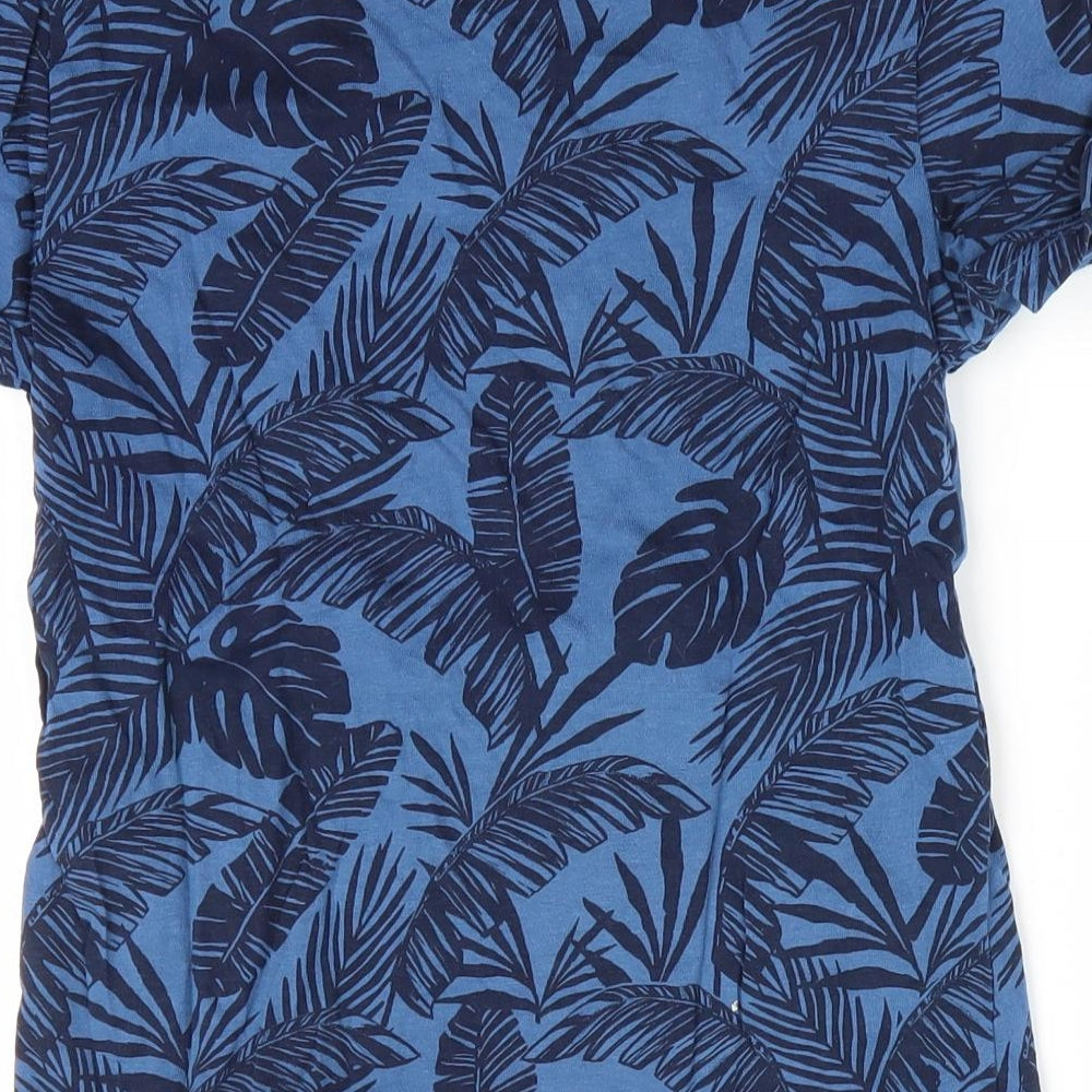 H&M Boys Blue Floral  Basic T-Shirt Size 4-5 Years  - South Beack