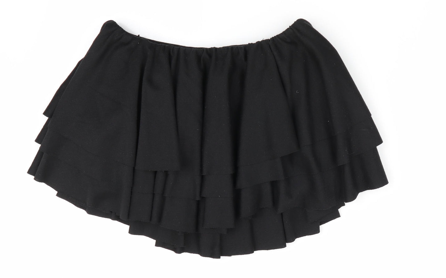 Boohoo Womens Black   Flare Skirt Size 10  - Multi Layered