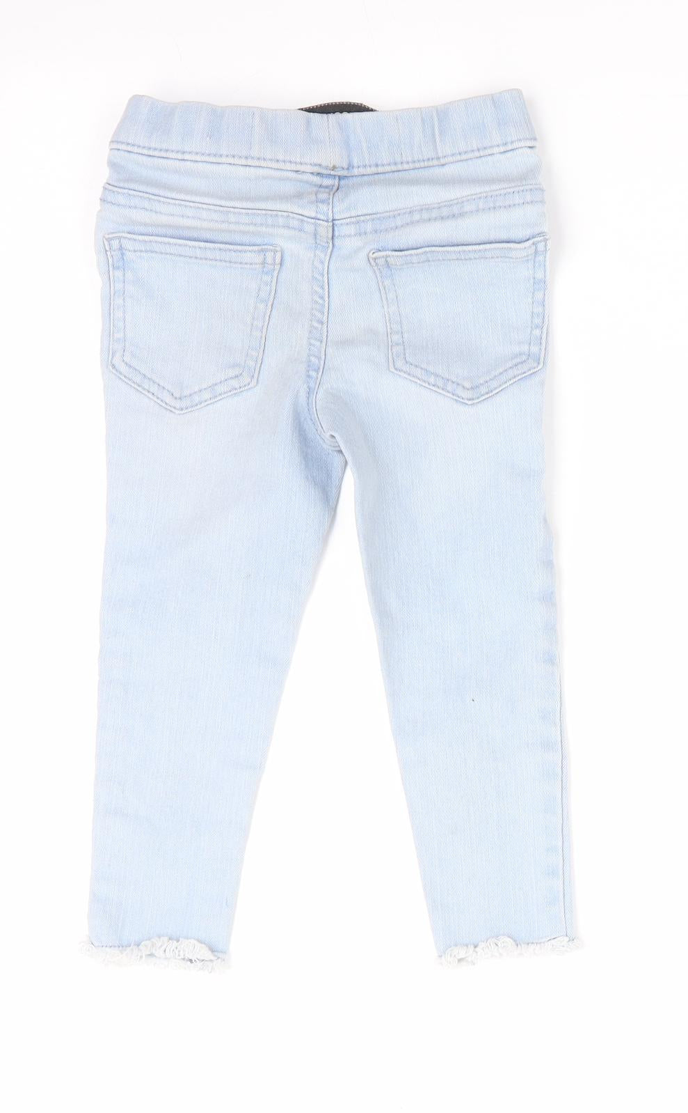 Denim Co Girls Blue   Jogger Jeans Size 18-24 Months  - Jegging Distressed hems