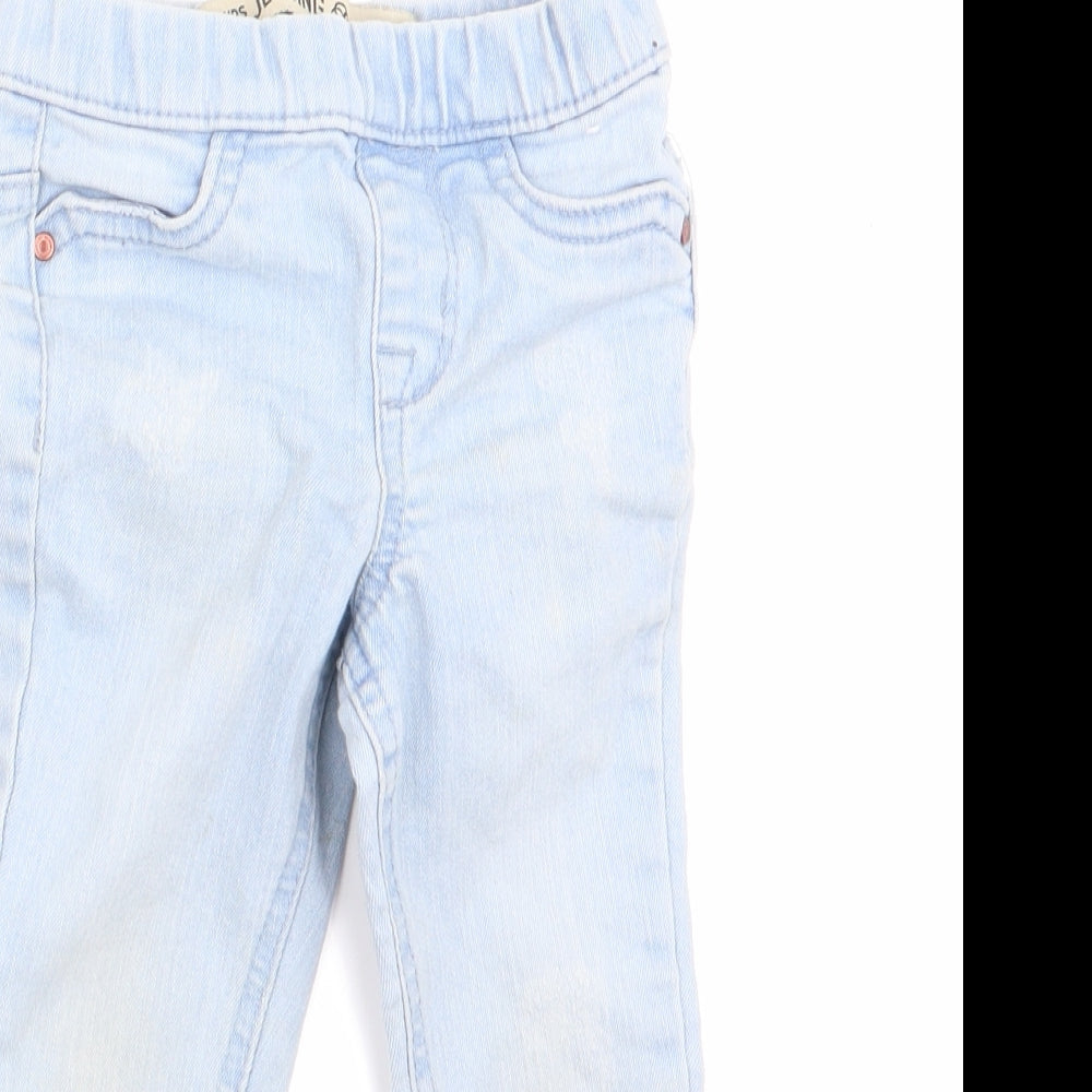 Denim Co Girls Blue   Jogger Jeans Size 18-24 Months  - Jegging Distressed hems