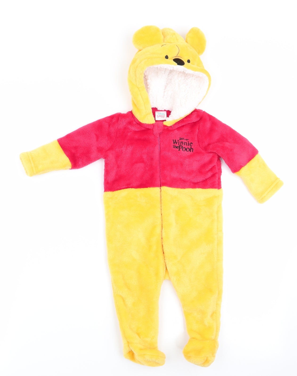 Disney Baby by PEP & CO Baby Yellow   Romper One-Piece Size 6-9 Months  - Winnie the pooh Full Zip