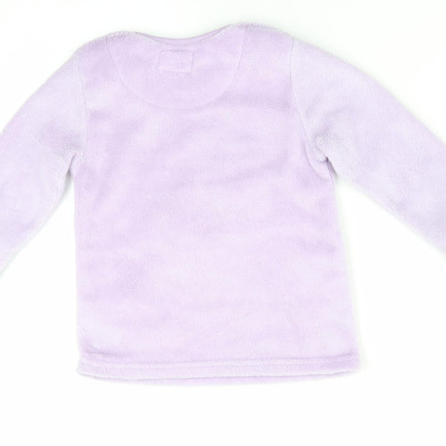 Primark Girls Purple Animal Print   Pyjama Top Size 7-8 Years  - Rabbit on the Moon