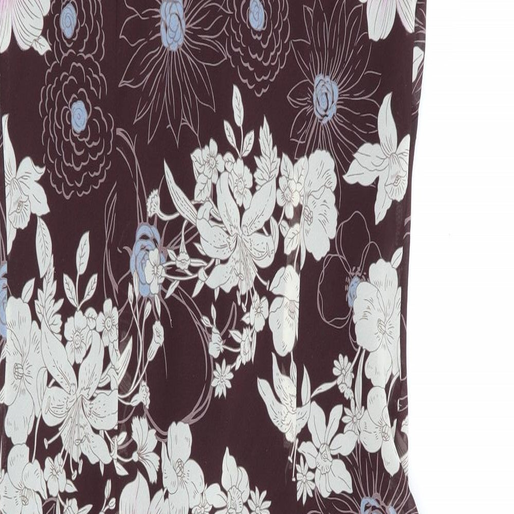 AMARANTO Womens Brown Floral  Fit & Flare  Size 10