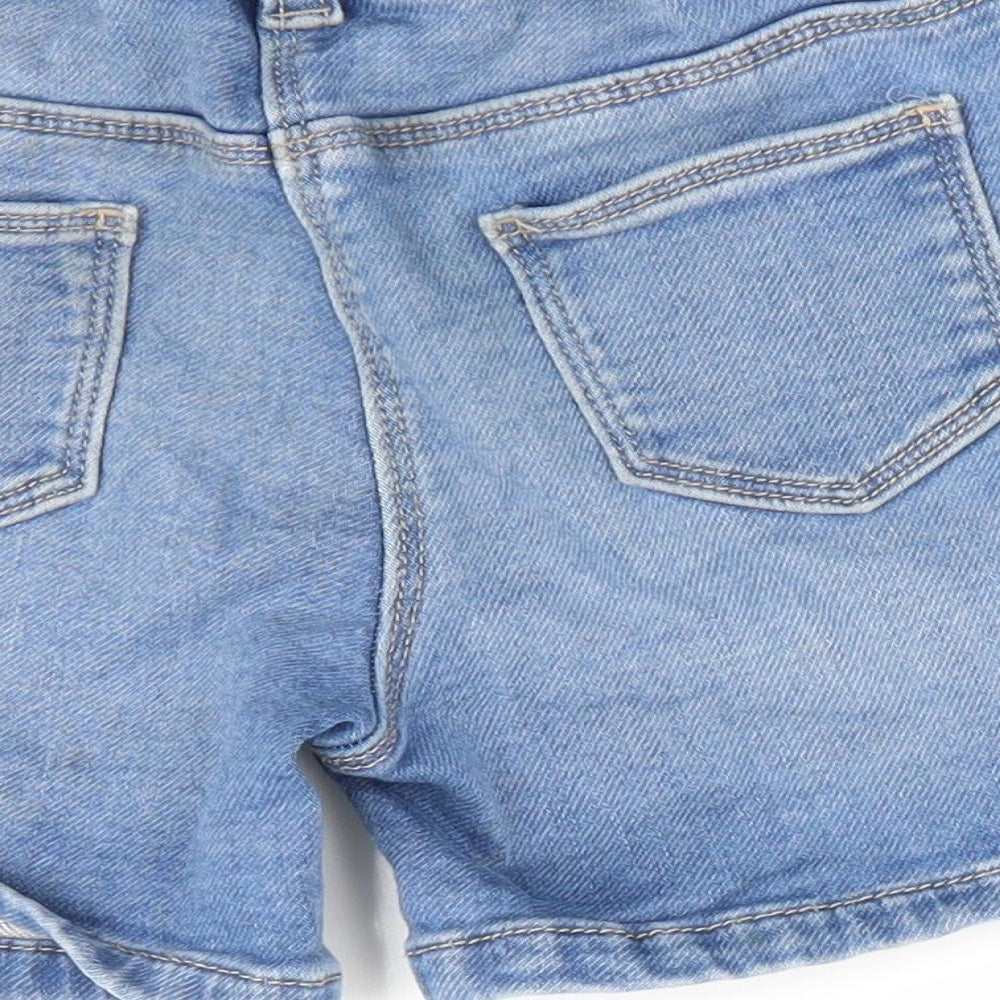 Matalan Girls Blue   Mom Shorts Size 5-6 Years - elasticated back