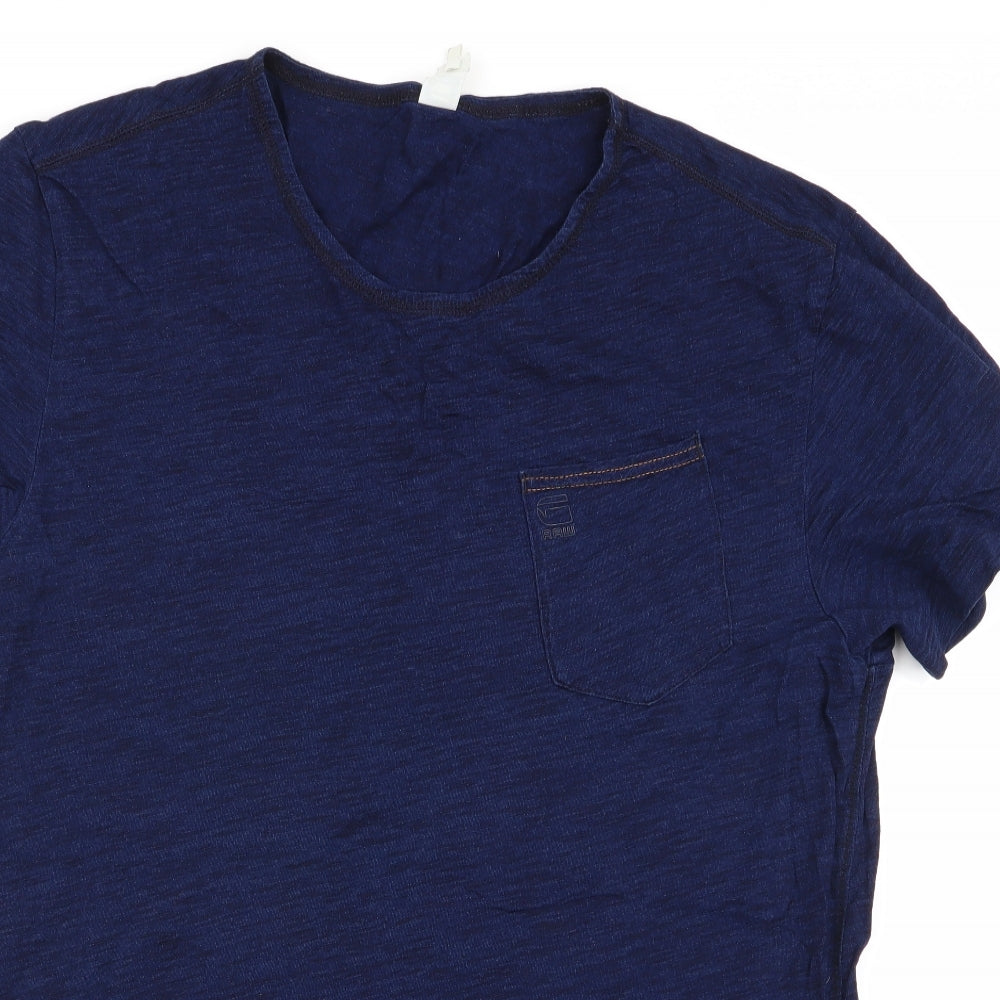 RAW Mens Blue    T-Shirt Size L