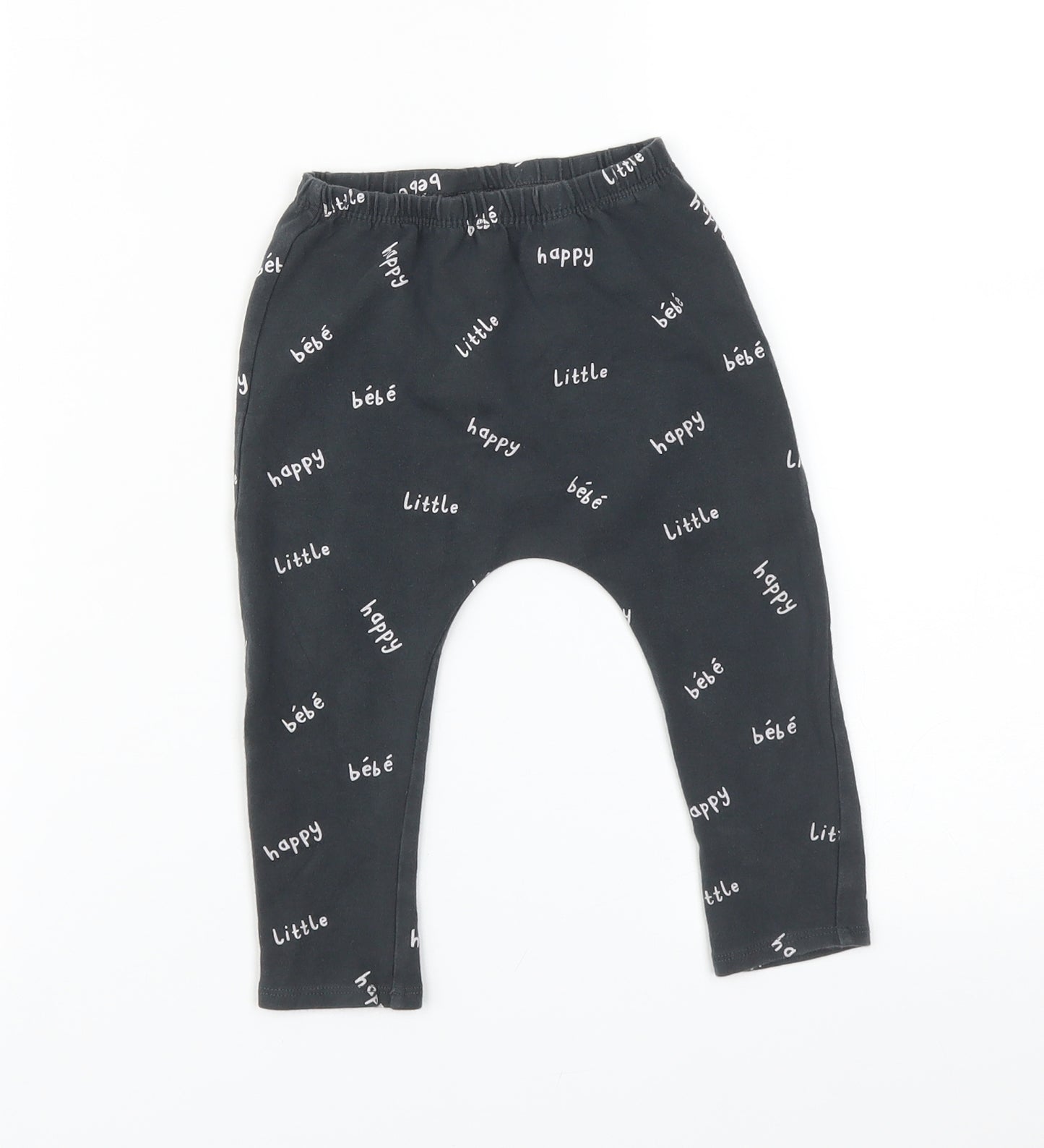 NEXT Girls Grey Geometric   Leggings Size 12-18 Months