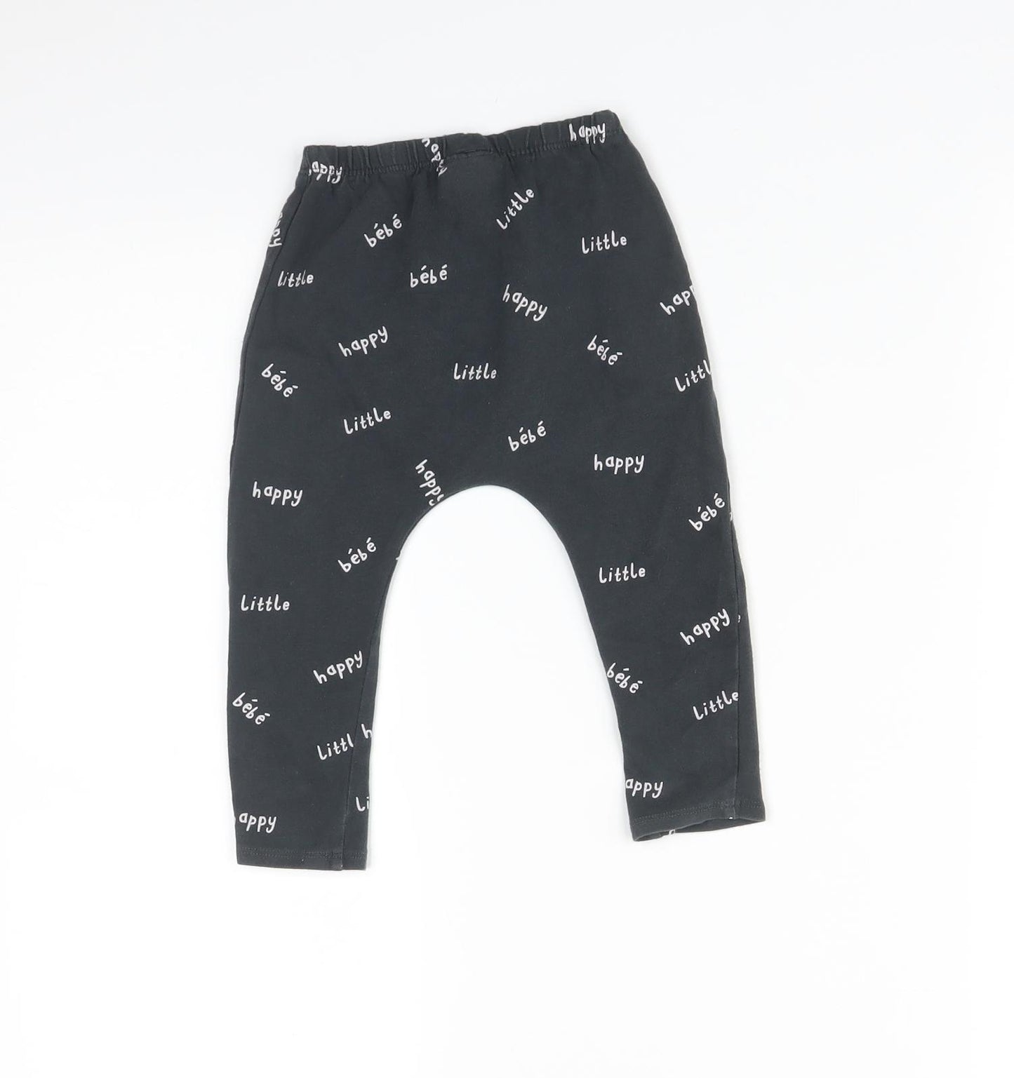 NEXT Girls Grey Geometric   Leggings Size 12-18 Months