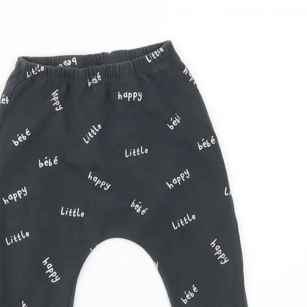 NEXT Girls Grey Geometric   Leggings Size 12-18 Months