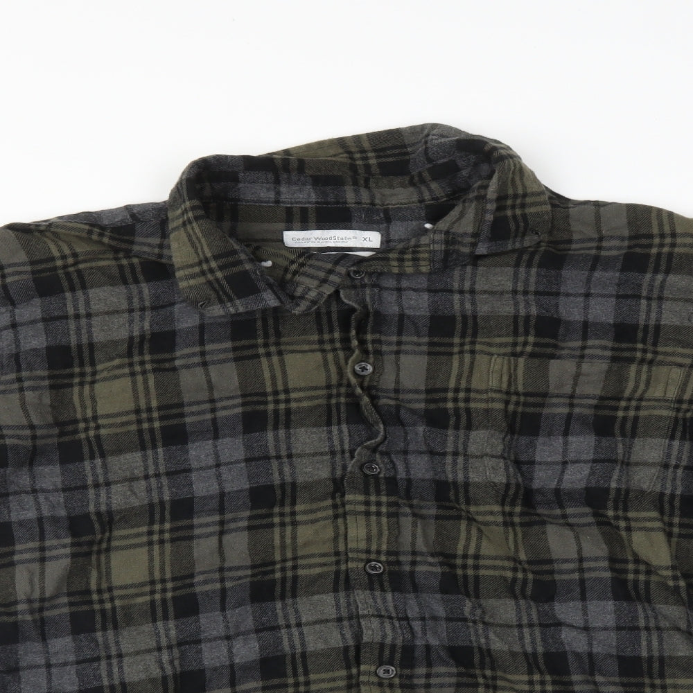 Cedar Wood State Mens Multicoloured Check   Button-Up Size XL