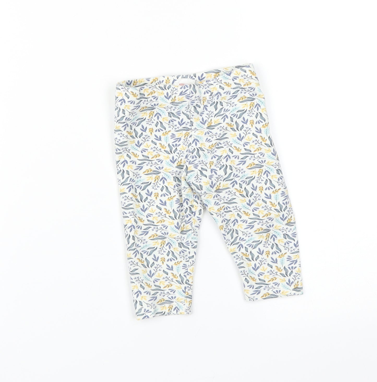 Preworn Girls Multicoloured Floral   Leggings Size 12-18 Months