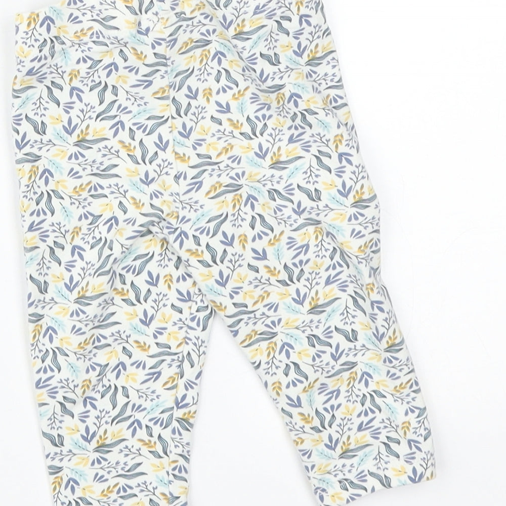 Preworn Girls Multicoloured Floral   Leggings Size 12-18 Months
