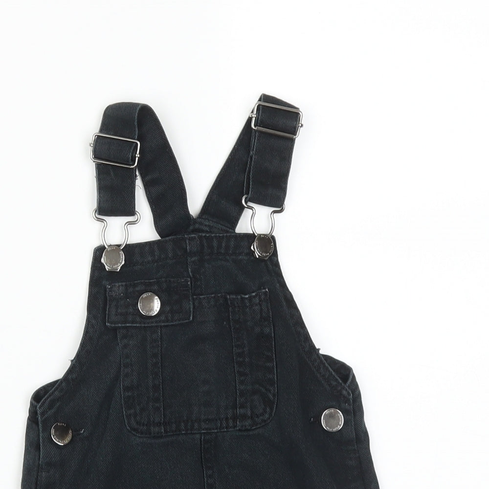 NEXT Girls Black   Pinafore/Dungaree Dress  Size 12-18 Months