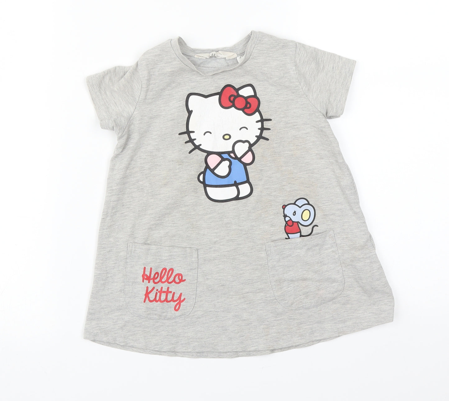 H&M Girls Grey   Basic T-Shirt Size 18-24 Months