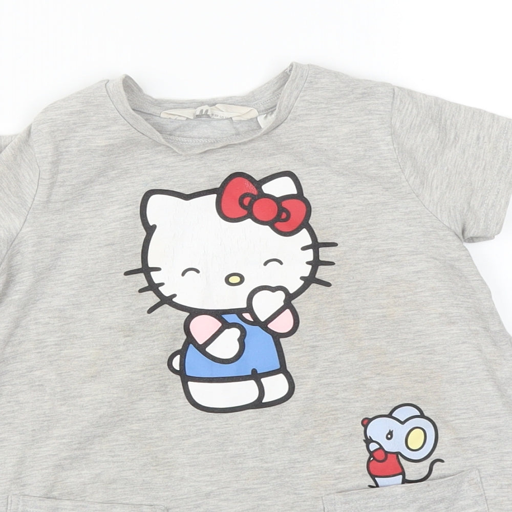 H&M Girls Grey   Basic T-Shirt Size 18-24 Months