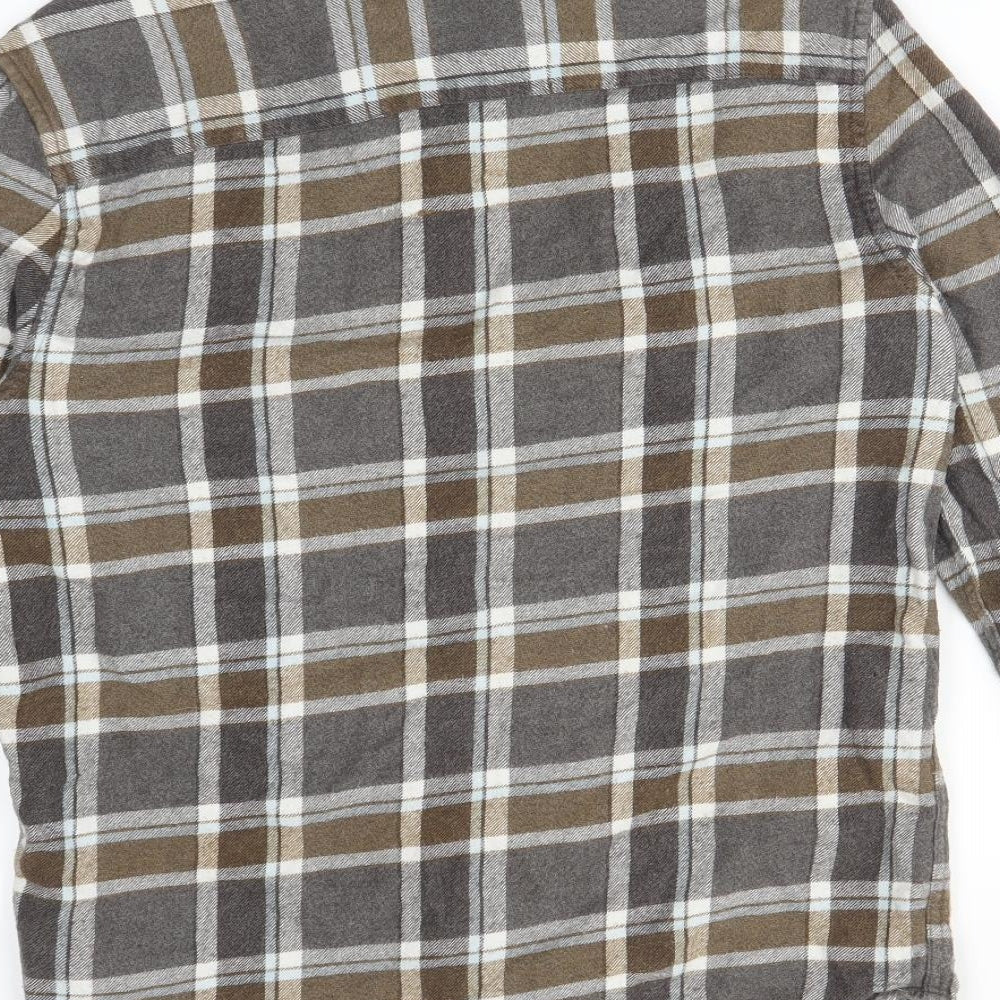 Topman Mens Multicoloured Check   Button-Up Size S